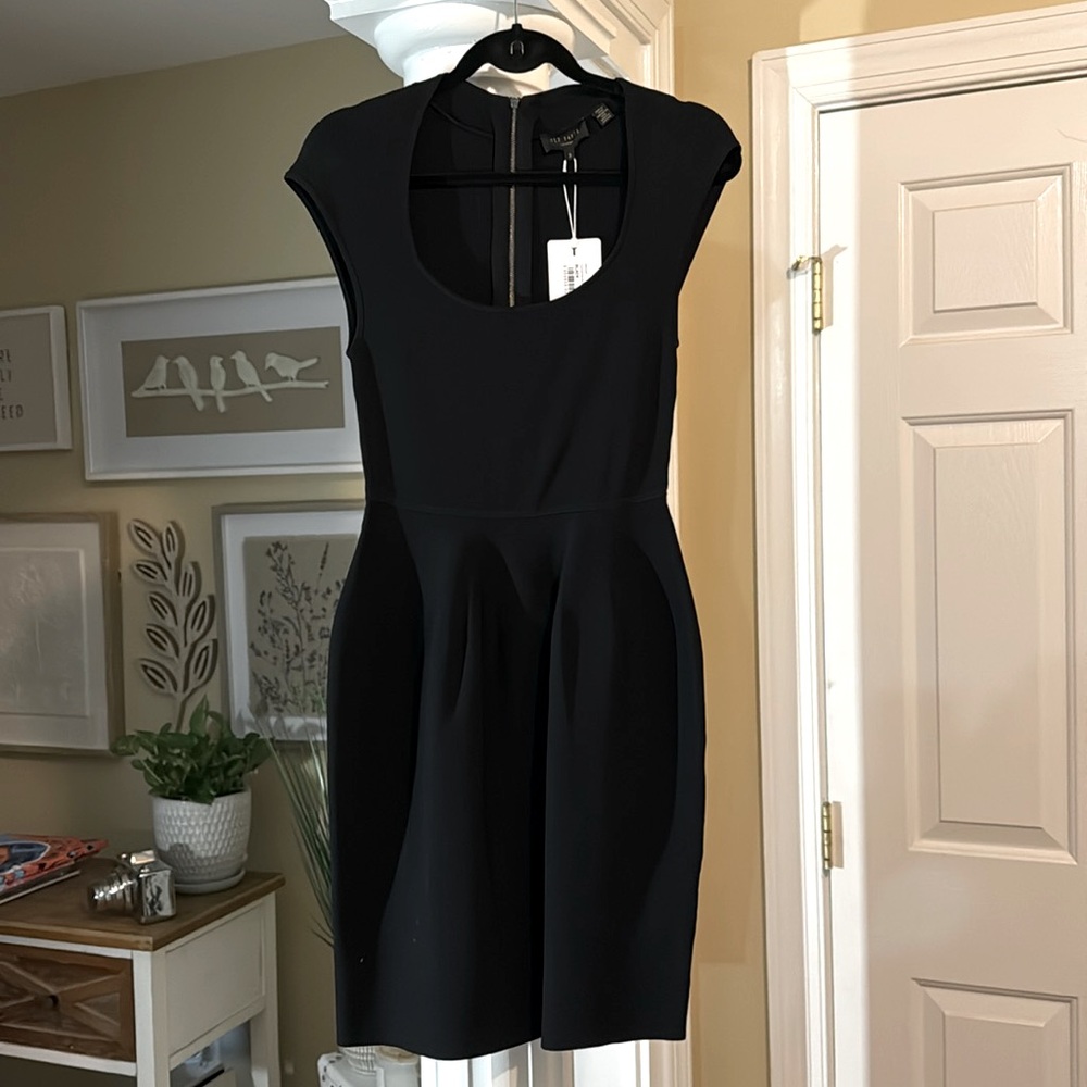 Ted Baker black tulip knitted dress - size 3